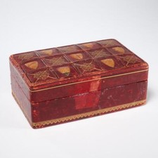 Italian Red Leather Gold