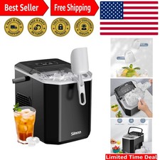 Macchina del Ghiaccio da Banco, Macchina del Ghiaccio Portatile con Maniglia di Trasporto, Autopulente I...