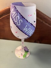 Bicchiere da vino decorato