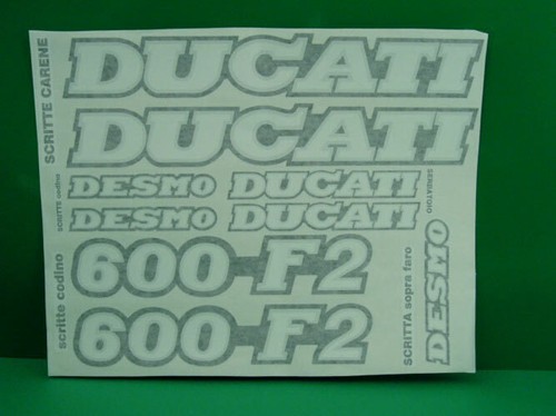 Ducati 600 serie adesivi - 600, f2
