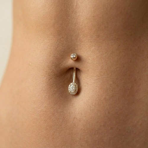 Anello pancia ovale - , argento