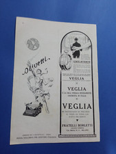 PUBBLICITA' 1929 SVEGLIA VEGLIA FRATELLI BORLETTI MACCHINA DA SCRIVERE OLIVETTI