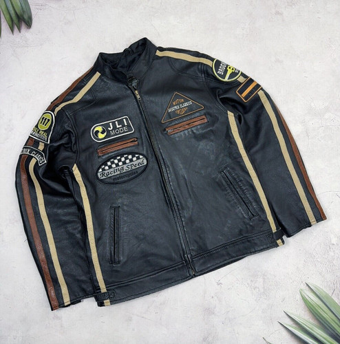Giacca moto pelle vintage - giacca,