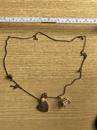 Collana vintage cuore rosa - collana,