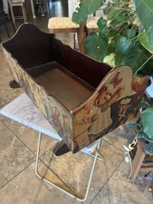 Bambola vintage legno culla - bambola,
