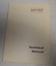 Altoparlanti Spendor originali manuale tecnico UK