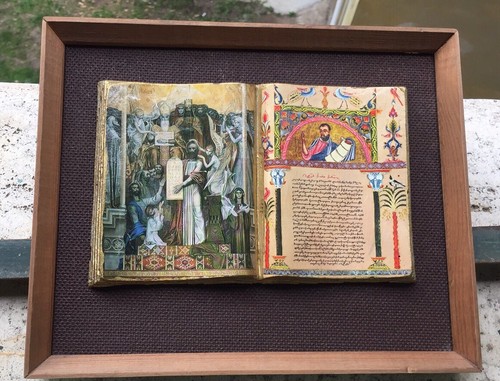 Quadro libro sacro rilievo - quadro,