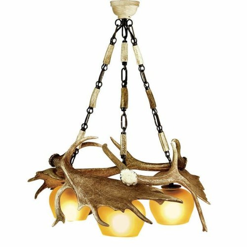Lampadario con vere - corna, di