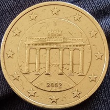 2002 German 50 Cent Euro “Extemely Rare Coin” Collectors Item with letter J.