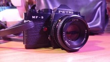 fotocamera reflex Petri MF-3 vintage + obiettivo + flash + borsa