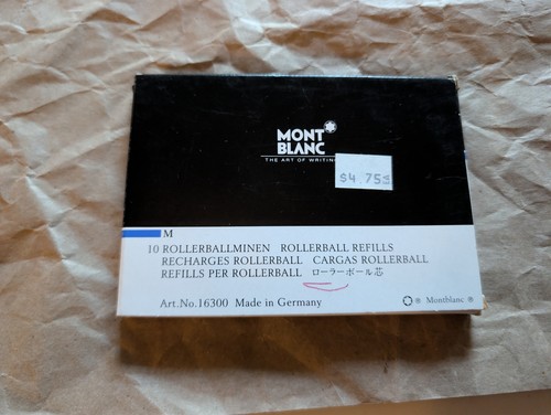 Mont blanc rollerball - blanc, refills