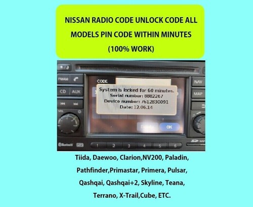 Nissan radio code connect - code,