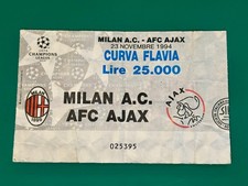 CHAMPIONS LEAGUE 1994/95 : AC MILAN vs AJAX AMSTERDAM in TRIESTE