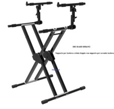 PROEL DIE HARD DHKS52 Supporto x doppia tastiera stand 2 tastiere doppio telaio.