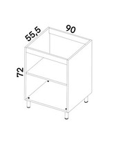 Mobile Base da 60/90/45/30. H 72 CM  CM P 55,5 CM