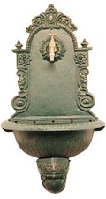 Fontana a Parete in ghisa Verde/oro. Senza rubinetto. ART.6359