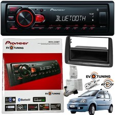 Autoradio Pioneer Mvh230BT Bluetooth 50Wx4+Kit Montaggio Fiat Panda 169 dal 2003