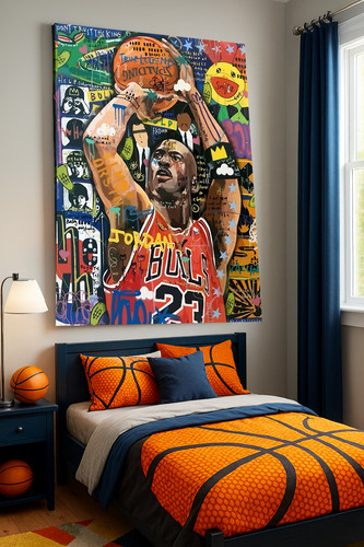 Quadro tela michael jordan - su,