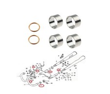 Honda CX GL 500 650 marmitta silenziatore guarnizioni collegamento collettore