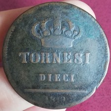 REGNO DELLE DUE SICILIE - 10 TORNESI 1819 - NAPOLI -FERDINANDO I DI BORBONE