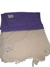 STOLA CON RICAMO MISTO LANA