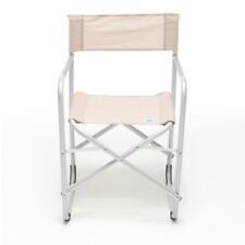 Sedia Poltrona in Alluminio da Regista pieghevole Ecrù Campeggio mare giardino