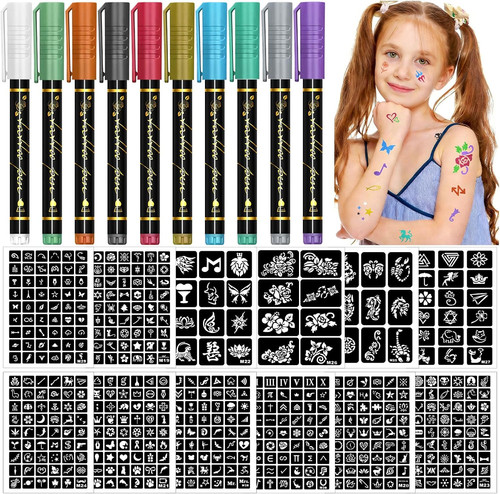 10pcs tatuaggi temporanei pen - tatuaggi,