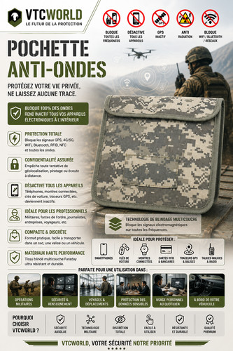 Pochette anti onde militaire - pochette,