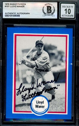 Autografo lloyd waner - gem, mint
