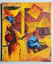 Quadro Olio Su Tela Scena