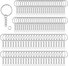 100 Pezzi 25 Mm Anelli Portachiavi Anello Ganci Portachiavi Anellini Acciaio Ino