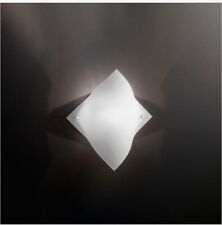 Applique da parete o plafoniera moderna in vetro bianco con 1 Luce tipo Murano