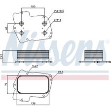 Radiatore olio 139x79 per