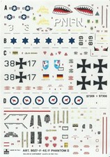 Mc DONNELL DOUGLAS F-4E/F 4 E PHANTOM II 1/72 DECALS DA KIT ESCI -mm 162x114 ca.