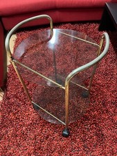 Tavolo vintage portavivande bar in ottone