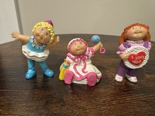 Lotto di 3 minifigure in pvc per bambini toppa cavolo 1984 vintage.