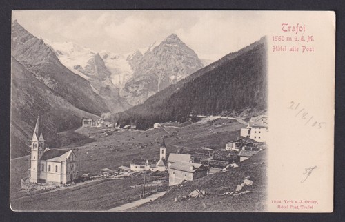 Cartolina epoca 1905 trafoi - cartolina,