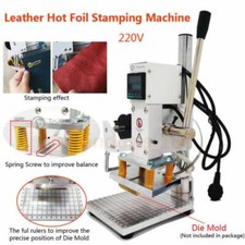 Leather Hot Foil Stamping Embossing Machine 4" x5" Pressing Marking 220V Digital