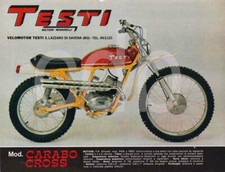 advertising Pubblicità brochure-MOTO TESTI CARABO CROSS 50 1971-MOTOITALIANE