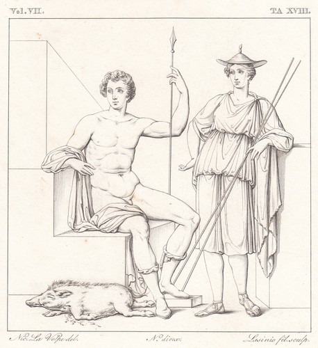 Antica stampa 1831 mitologia - antica,