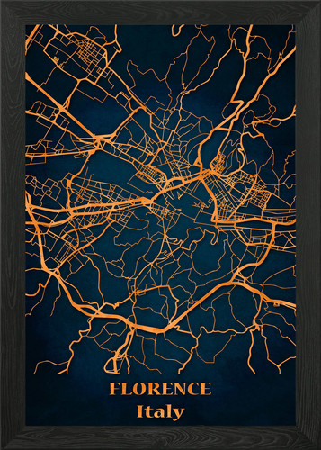 Mappa della città firenze - della,