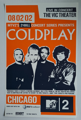 Poster coldplay mtv - mtv, $2