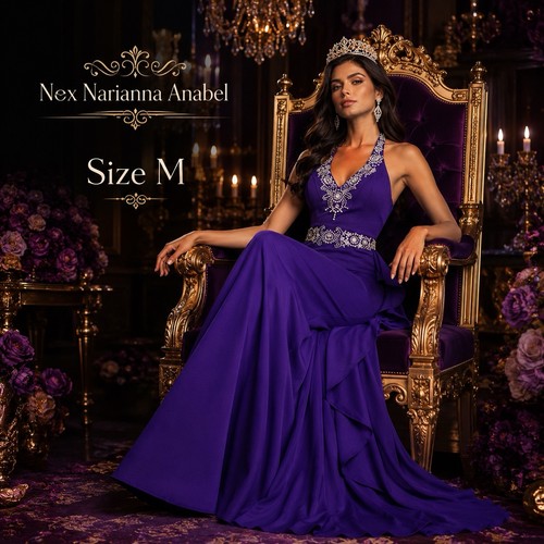 Abito formale sirena viola - a,