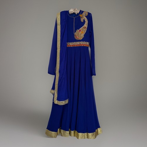 Abito anarkali blu reale - anarkali,