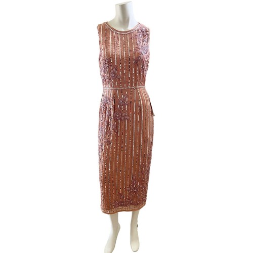 Mac duggal rosa perline midi - mac,
