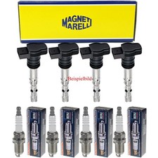 4x Magneti Marelli Bobina Accensione + Beru Candela per Suzuki Jimny Fuoristrada