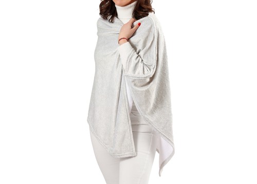 Poncho felpa plaid - poncho, coperta
