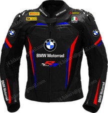 BMW RR Veste en Cuir de Moto