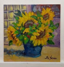 Quadro Dipinto Fiori Girasoli