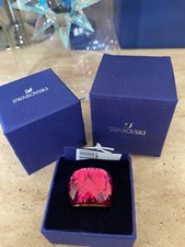 Anello cocktail nuovo con scatola Swarovski Nirvana oro rosa rosso 52 sacchetto £ 155,00